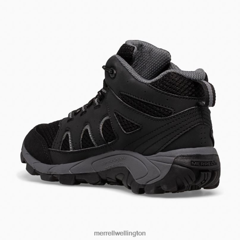 Oakcreek Mid Lace Waterproof Boot (MK265426) Merrell Kids 8VV6P1445 Shoes Black/Grey