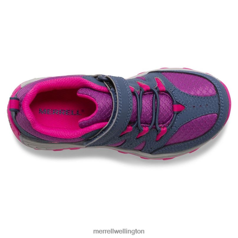 Outback Low 2 Sneaker (MK165720) Merrell Kids 8VV6P1456 Shoes Navy/Berry/Grey