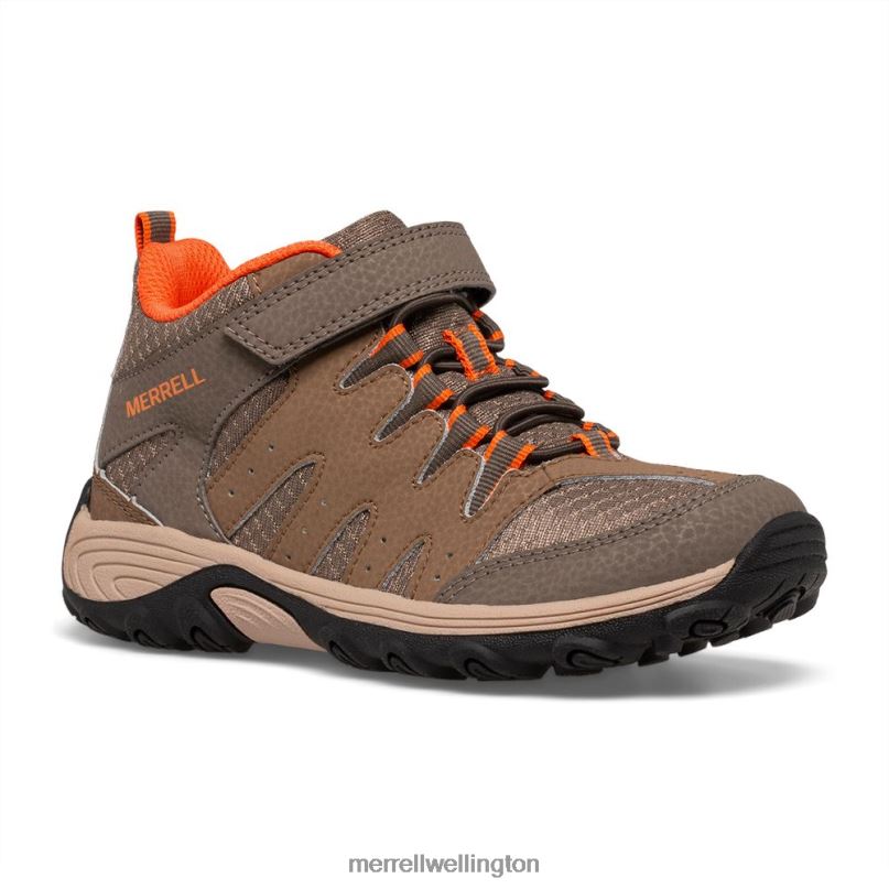 Outback Mid 2 Boot (MK266230) Merrell Kids 8VV6P1452 Shoes Gunsmoke/Clay