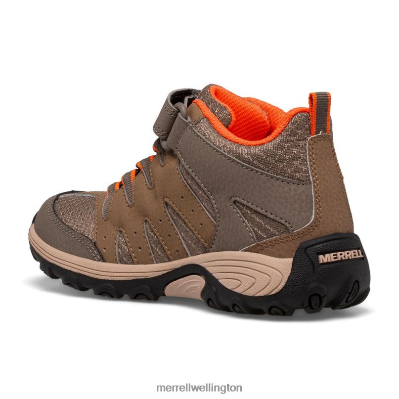 Outback Mid 2 Boot (MK266230) Merrell Kids 8VV6P1452 Shoes Gunsmoke/Clay