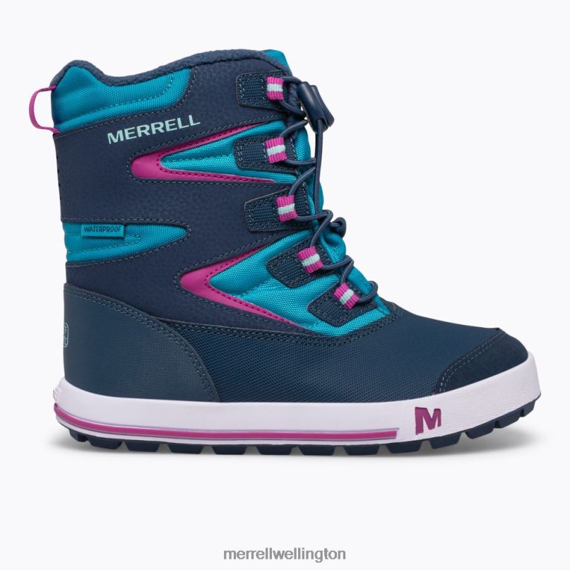 Snow Bank 3.0 Boot (MK165186K) Merrell Kids 8VV6P1483 Shoes Navy/Turquoise