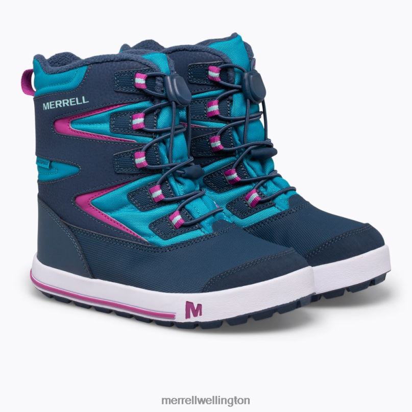 Snow Bank 3.0 Boot (MK165186K) Merrell Kids 8VV6P1483 Shoes Navy/Turquoise