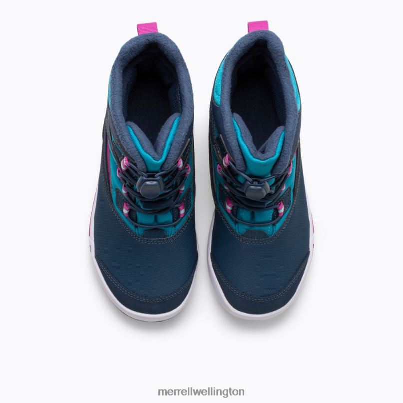 Snow Bank 3.0 Boot (MK165186K) Merrell Kids 8VV6P1483 Shoes Navy/Turquoise