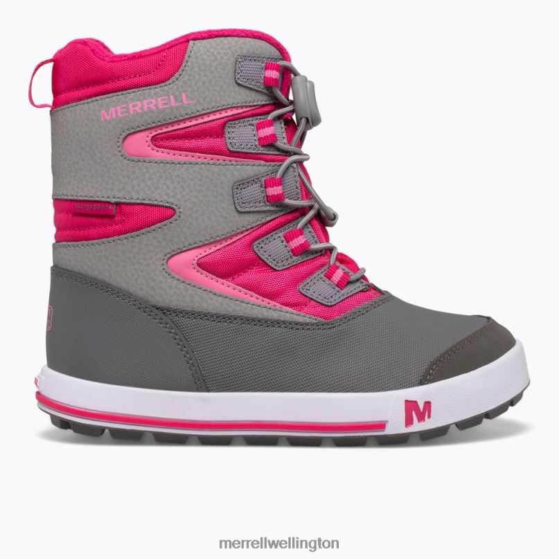 Snow Bank 3.0 Boot (MK165187K) Merrell Kids 8VV6P1481 Shoes Grey/Berry - Click Image to Close