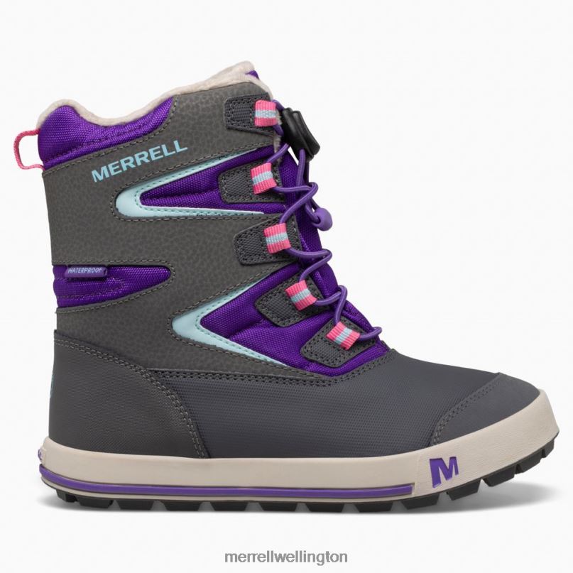 Snow Bank 3.0 Boot (MK166223K) Merrell Kids 8VV6P1484 Shoes Ultra Violet/Grey