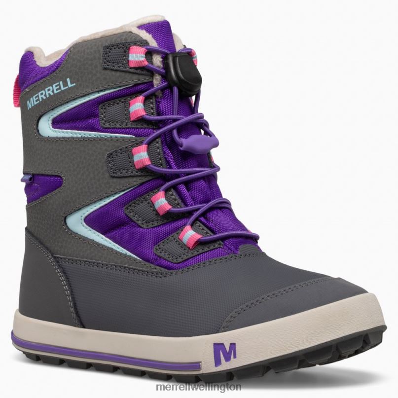 Snow Bank 3.0 Boot (MK166223K) Merrell Kids 8VV6P1484 Shoes Ultra Violet/Grey