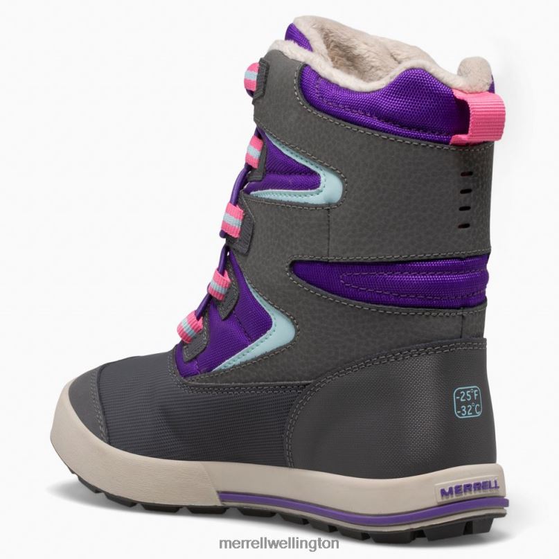Snow Bank 3.0 Boot (MK166223K) Merrell Kids 8VV6P1484 Shoes Ultra Violet/Grey