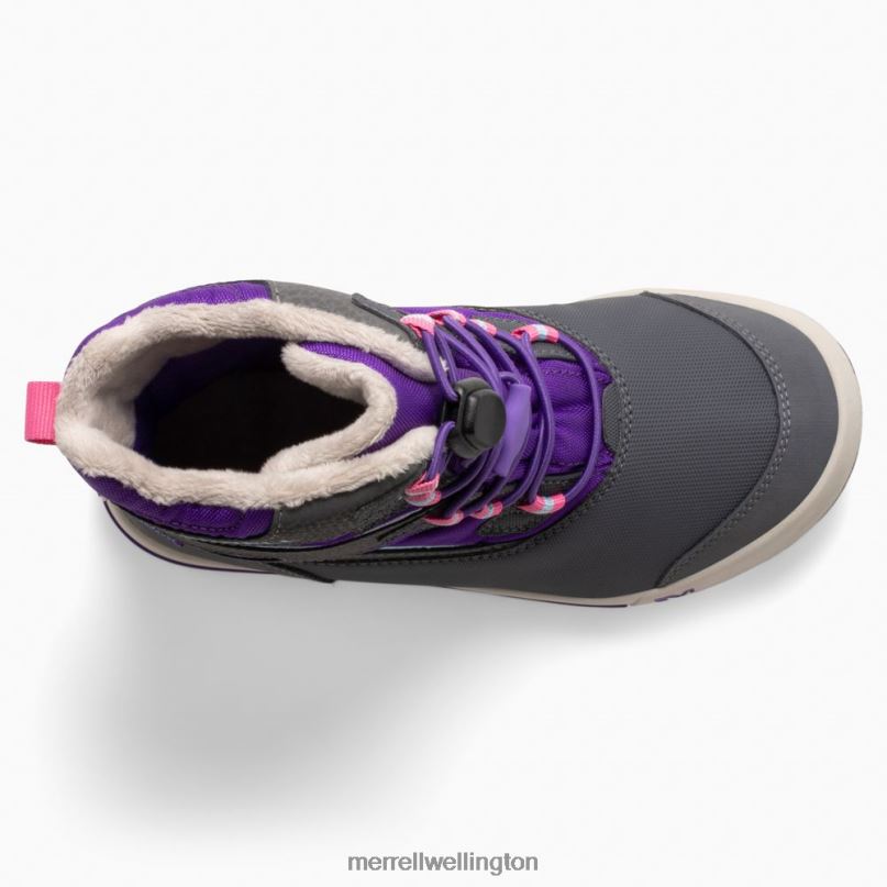 Snow Bank 3.0 Boot (MK166223K) Merrell Kids 8VV6P1484 Shoes Ultra Violet/Grey