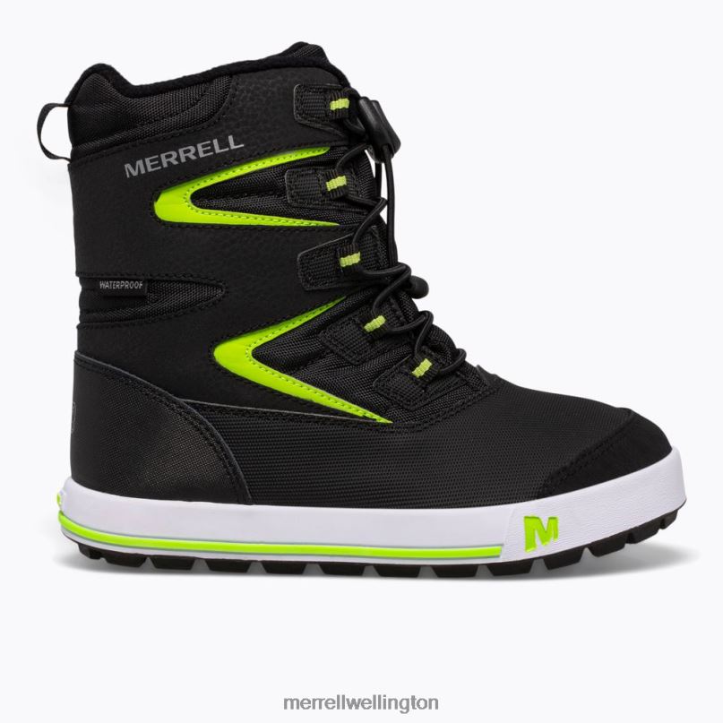 Snow Bank 3.0 Boot (MK265035K) Merrell Kids 8VV6P1480 Shoes Black/Grey/Green