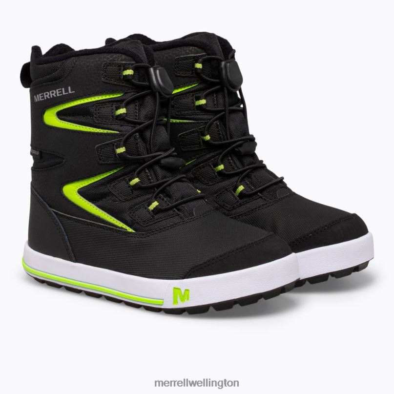 Snow Bank 3.0 Boot (MK265035K) Merrell Kids 8VV6P1480 Shoes Black/Grey/Green