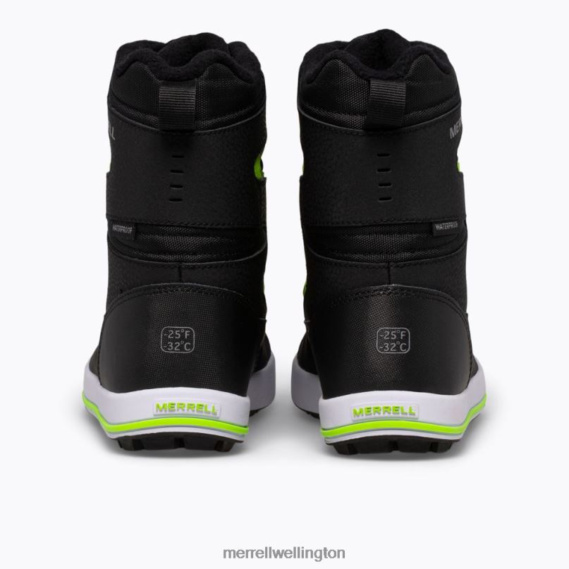 Snow Bank 3.0 Boot (MK265035K) Merrell Kids 8VV6P1480 Shoes Black/Grey/Green
