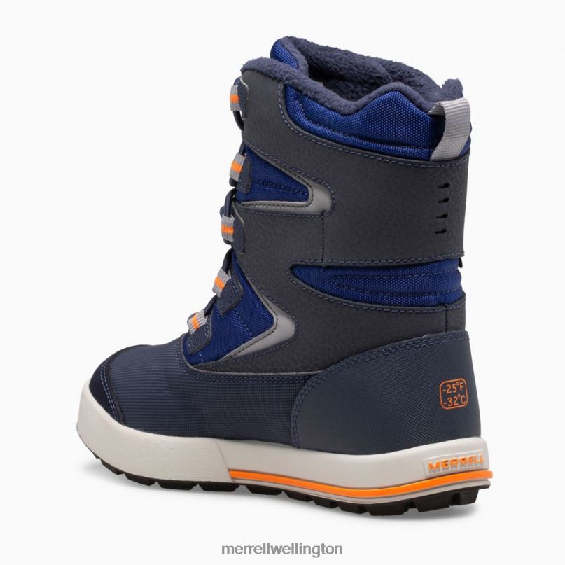 Snow Bank 3.0 Boot (MK265184K) Merrell Kids 8VV6P1482 Shoes Navy/Cobalt/Orange