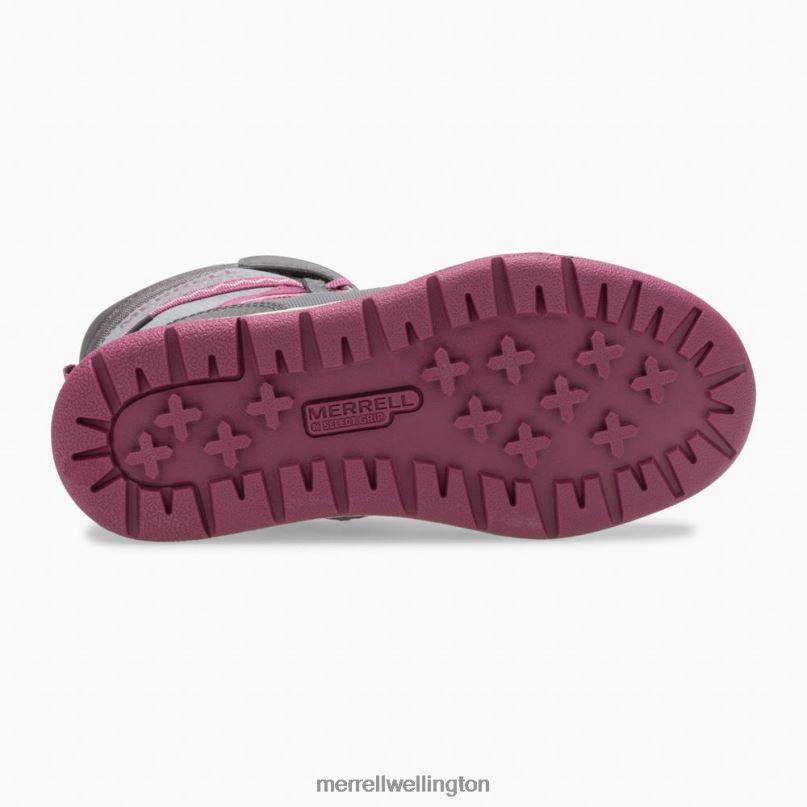 Snow Crush 2.0 Waterproof Boot (MK163129K) Merrell Kids 8VV6P1506 Shoes Grey/Berry