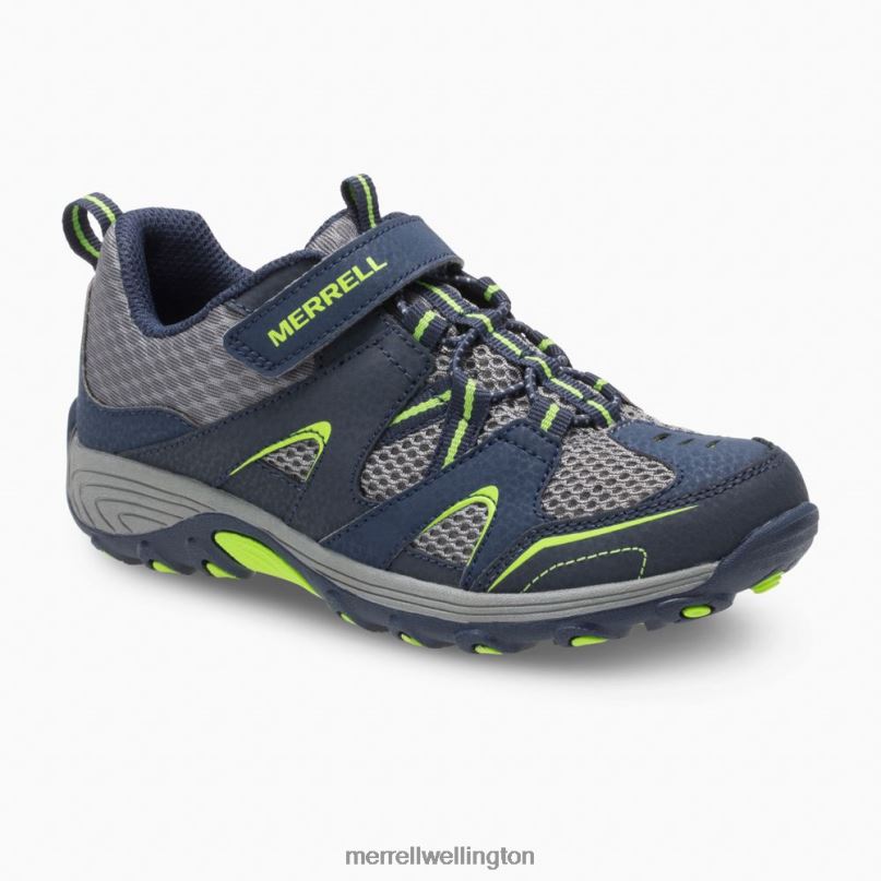 Trail Chaser Shoe (MK261237) Merrell Kids 8VV6P1464 Shoes Navy/Green