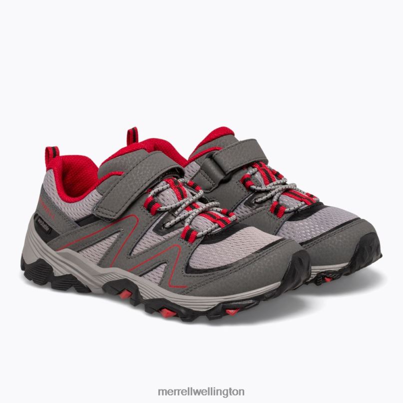 Trail Quest (MK263181) Merrell Kids 8VV6P1351 Shoes Grey/Red/Black