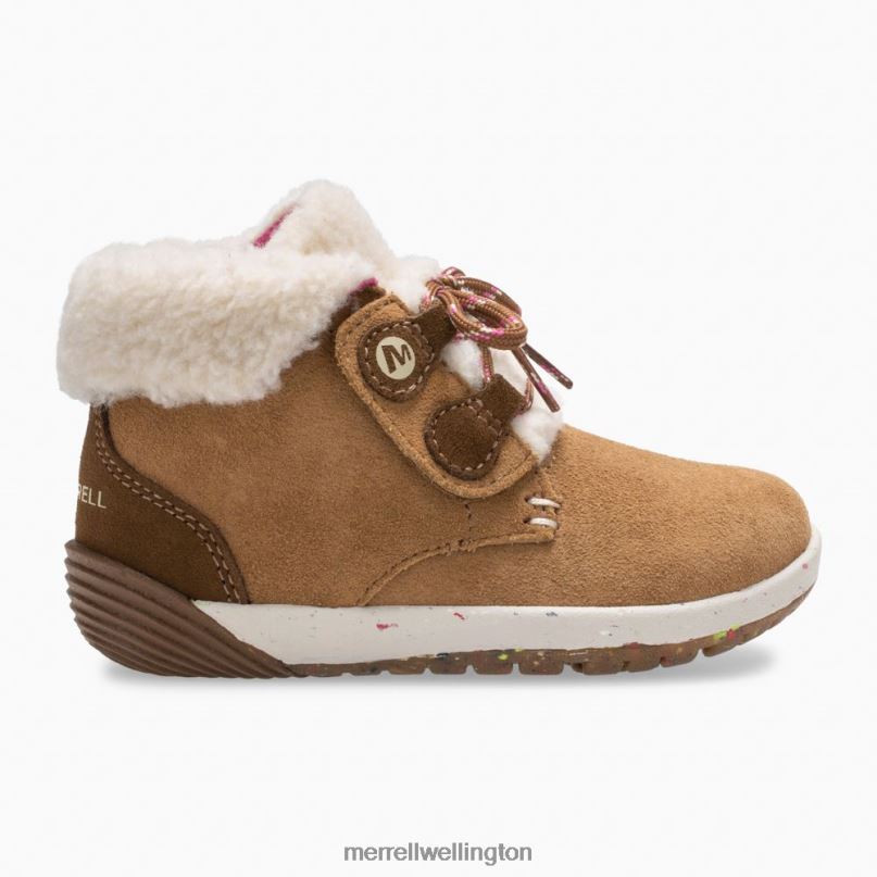 Bare Steps Cocoa Jr. Boot (ML163228) Merrell Kids 8VV6P1468 Shoes Chestnut Suede