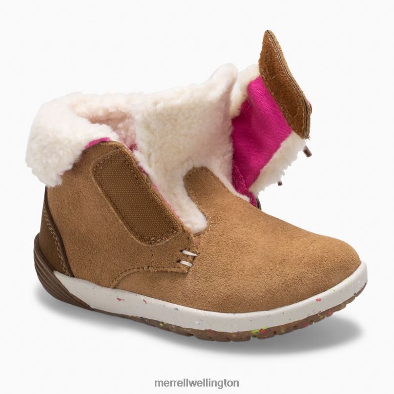 Bare Steps Cocoa Jr. Boot (ML163228) Merrell Kids 8VV6P1468 Shoes Chestnut Suede
