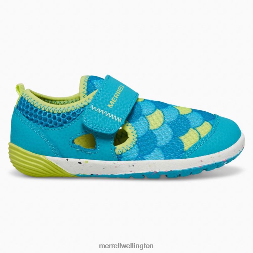 Bare Steps H2O Sneaker (ML166803) Merrell Kids 8VV6P1394 Shoes Turquoise/Lime