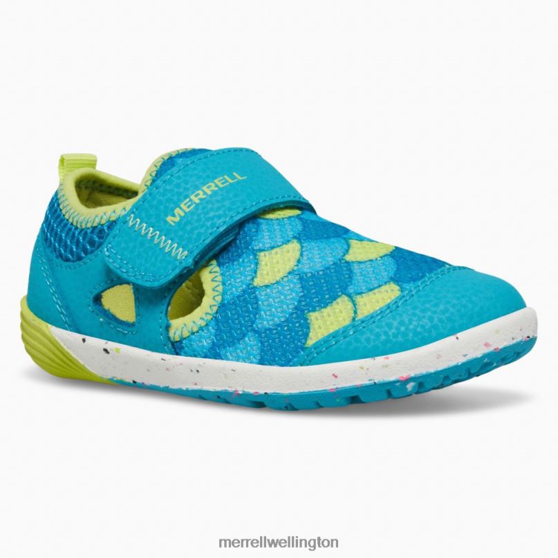 Bare Steps H2O Sneaker (ML166803) Merrell Kids 8VV6P1394 Shoes Turquoise/Lime