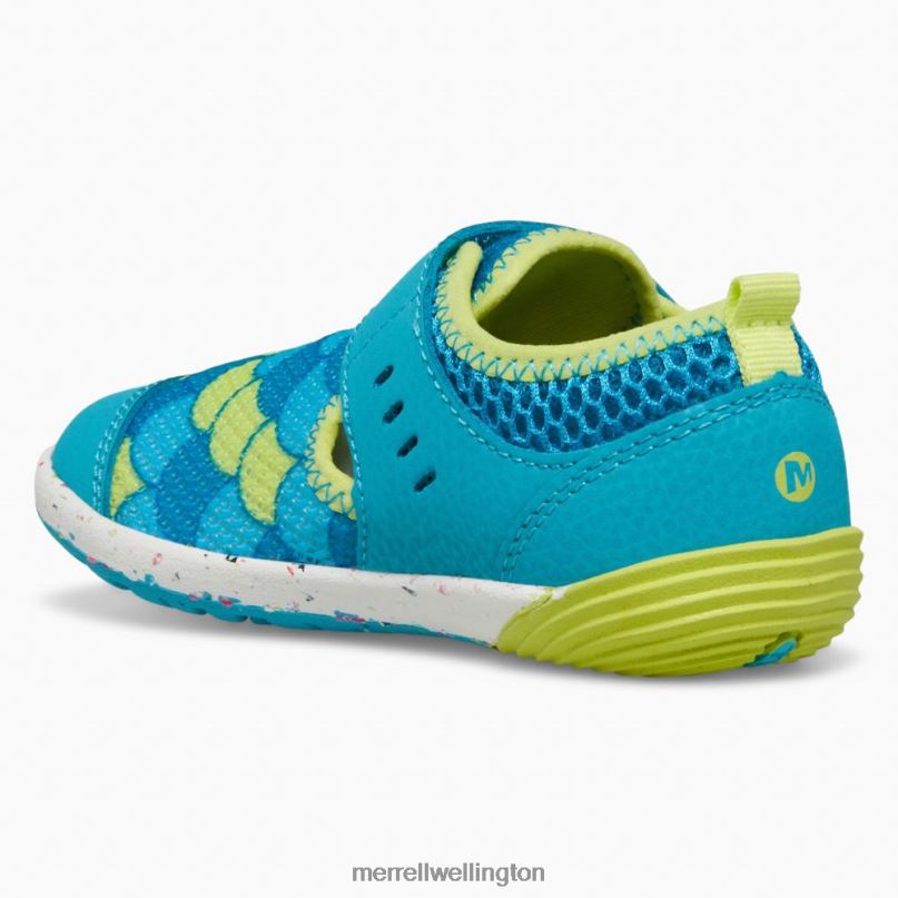Bare Steps H2O Sneaker (ML166803) Merrell Kids 8VV6P1394 Shoes Turquoise/Lime