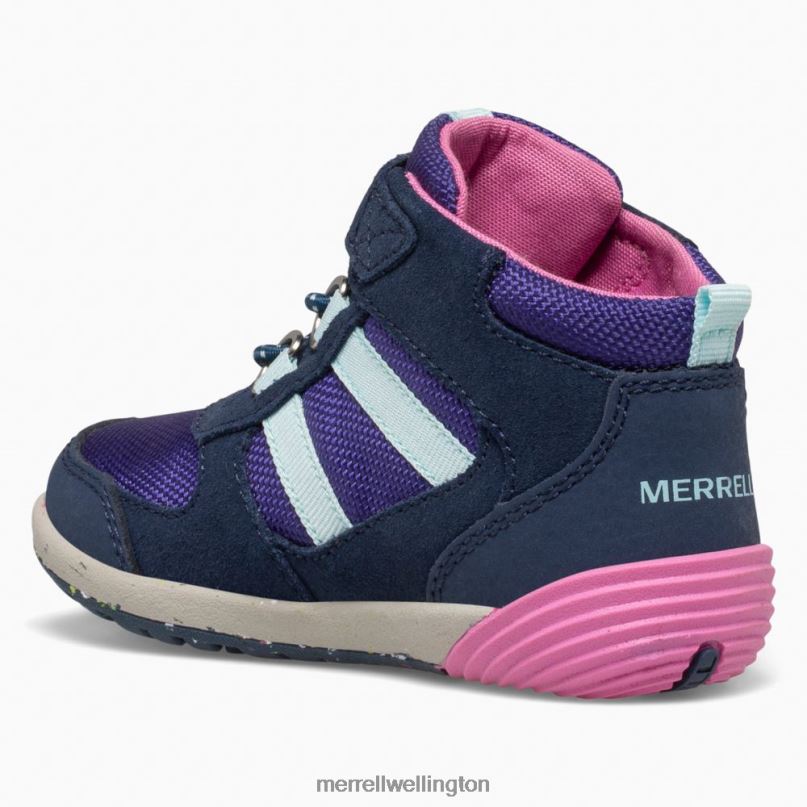 Bare Steps Ridge Jr Hiker (ML166271) Merrell Kids 8VV6P1458 Shoes Navy/Pink