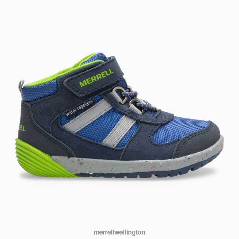 Bare Steps Ridge Jr Hiker (ML262608) Merrell Kids 8VV6P1459 Shoes Navy/Green