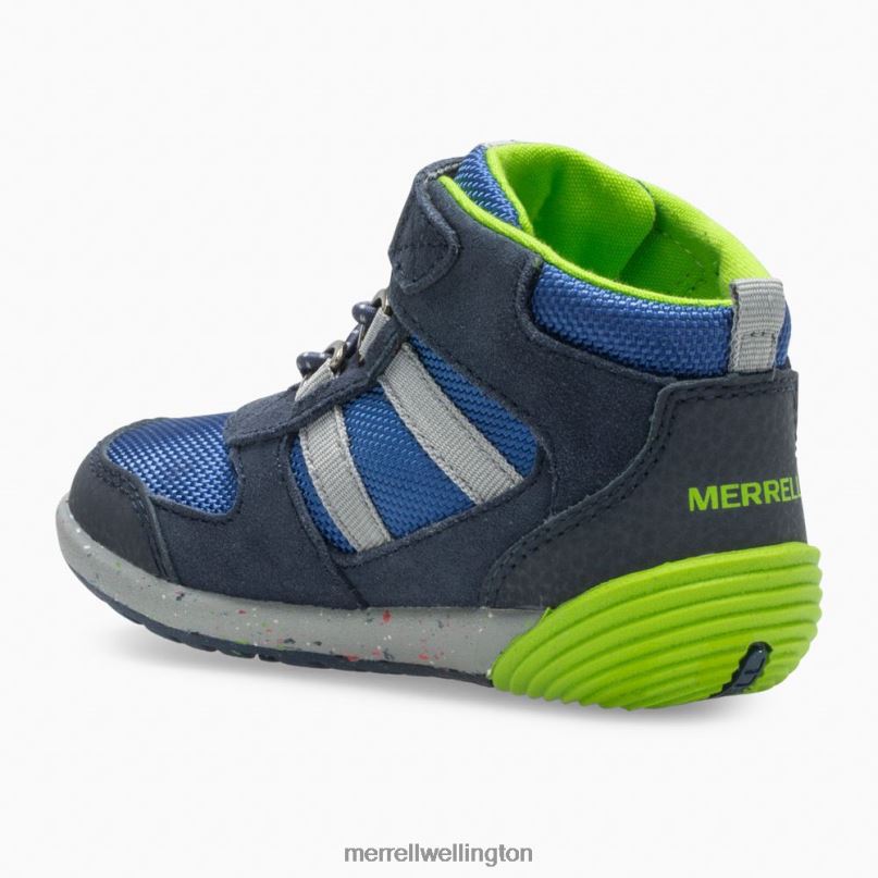 Bare Steps Ridge Jr Hiker (ML262608) Merrell Kids 8VV6P1459 Shoes Navy/Green