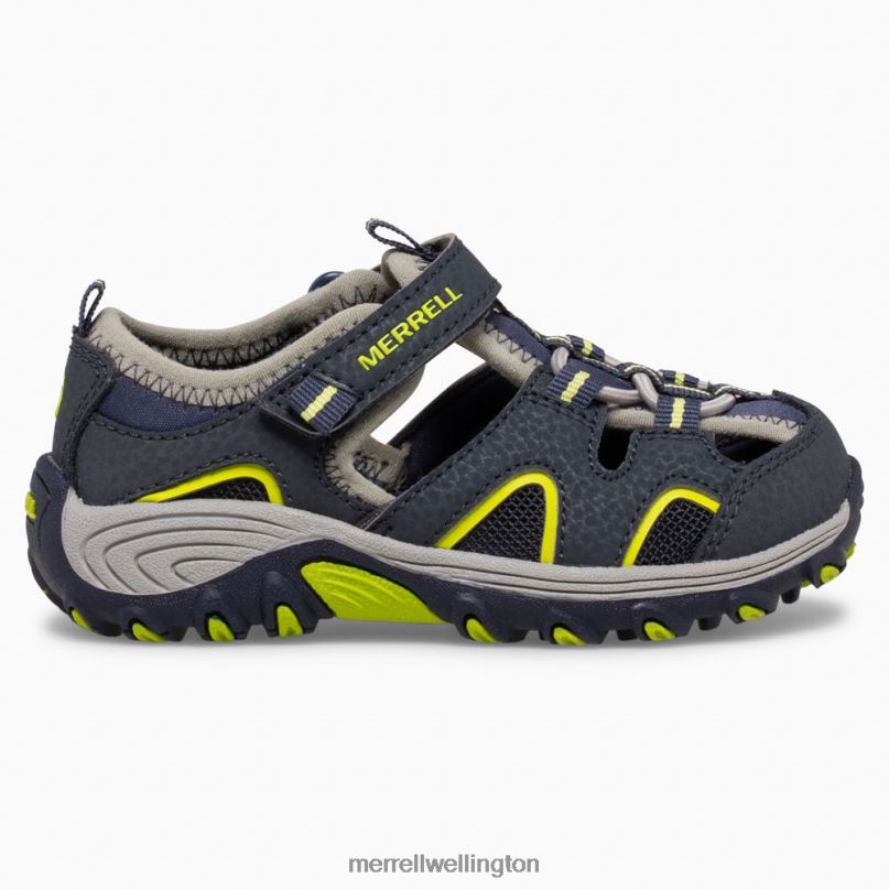 Hydro H2O Hiker Jr Sandal (ML265932) Merrell Kids 8VV6P1406 Shoes Navy/Lime