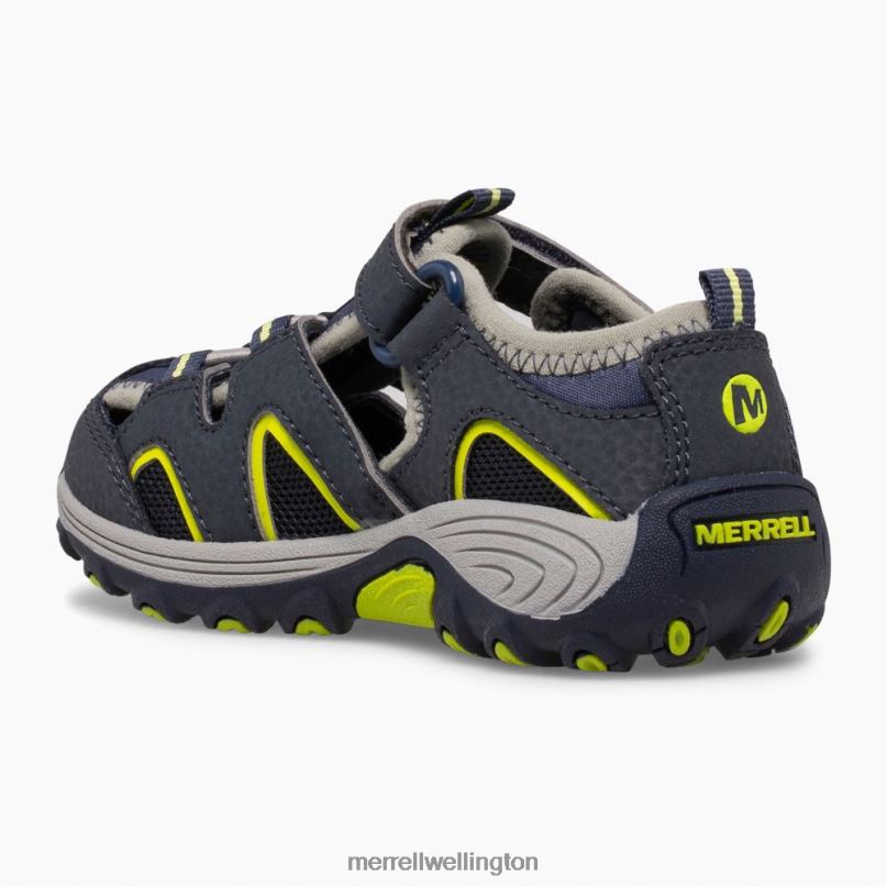 Hydro H2O Hiker Jr Sandal (ML265932) Merrell Kids 8VV6P1406 Shoes Navy/Lime
