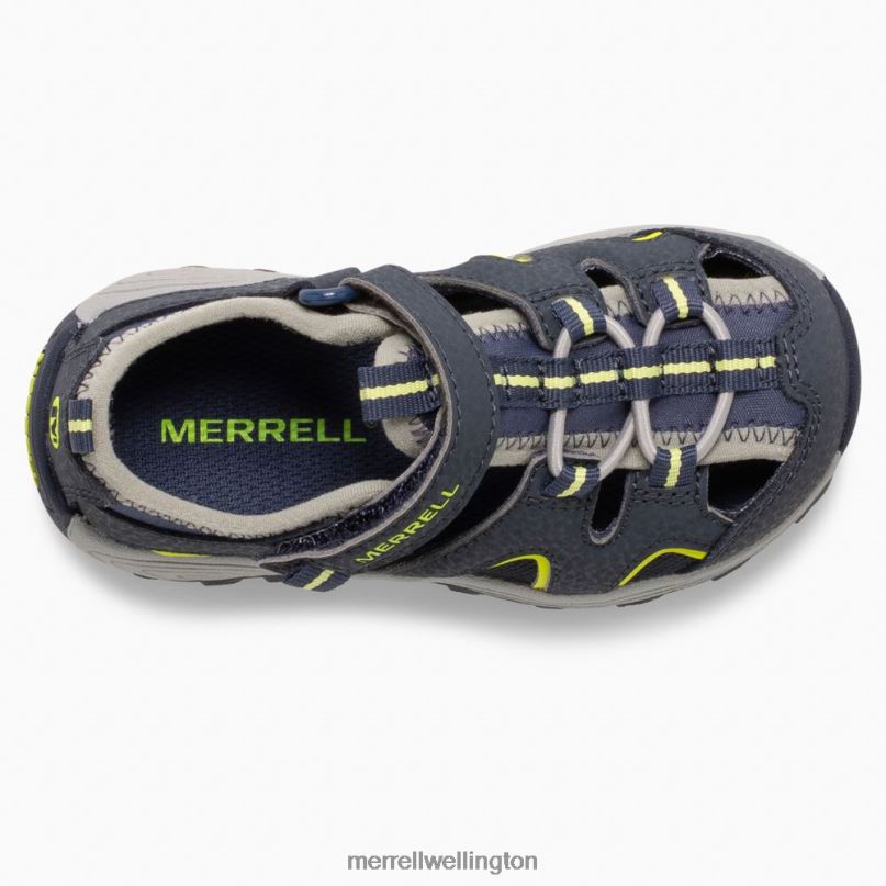 Hydro H2O Hiker Jr Sandal (ML265932) Merrell Kids 8VV6P1406 Shoes Navy/Lime