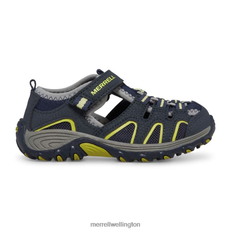 Hydro H2O Hiker Sandal (MC54859) Merrell Kids 8VV6P1500 Shoes Navy/Lime
