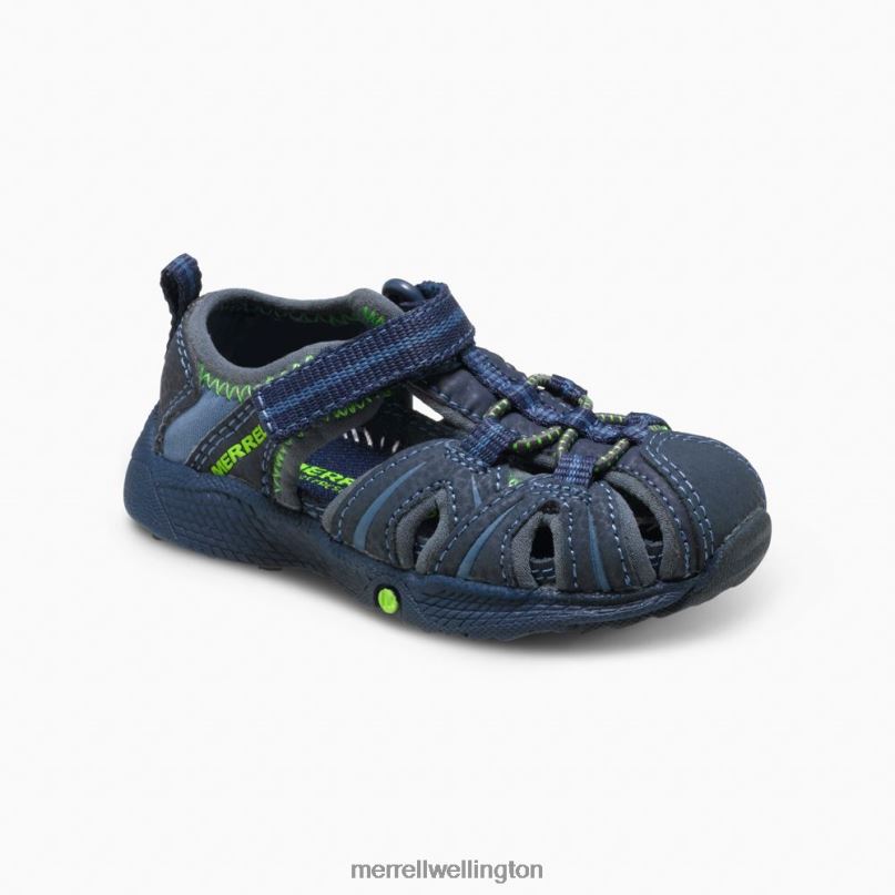 Hydro Jr. Sandal (MT53375) Merrell Kids 8VV6P1407 Shoes Navy / Green
