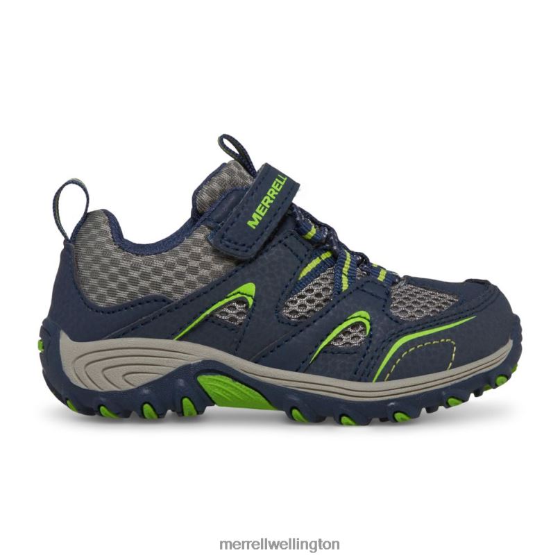 Trail Chaser Jr. Shoe (ML260888) Merrell Kids 8VV6P1344 Shoes Navy/Green