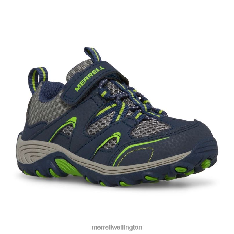 Trail Chaser Jr. Shoe (ML260888) Merrell Kids 8VV6P1344 Shoes Navy/Green
