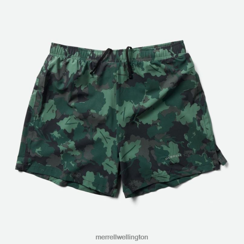 Trail Running Short (JMF26581-330) Merrell Men 8VV6P407 Clothes Sea Moss Leaf Print
