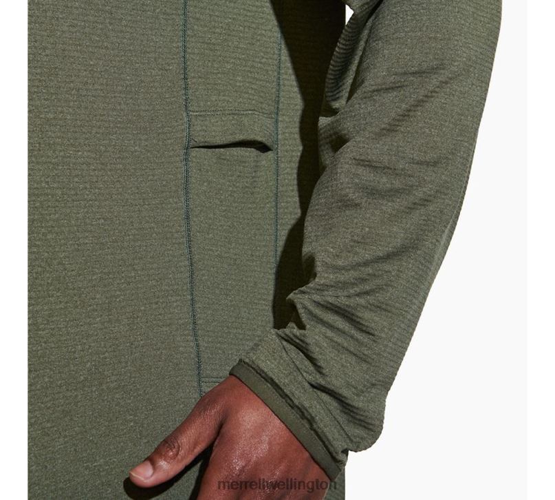 Geotex 1/4 Zip (JMS26326-327) Merrell Men 8VV6P415 Clothes Dusty Olive Heather