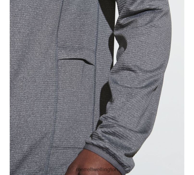 Geotex Full Zip Hoodie (JMS26325-059) Merrell Men 8VV6P550 Clothes Rock Heather