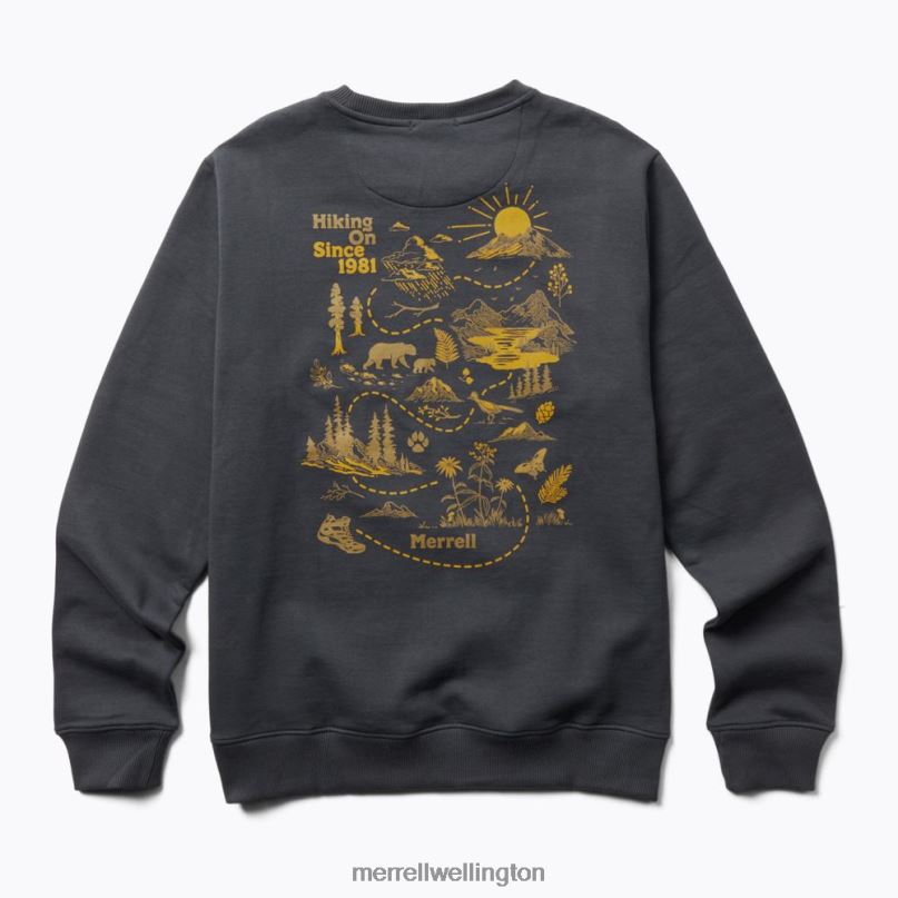 Life's An Adventure Crew Neck Fleece (JMF26623-425) Merrell Men 8VV6P697 Clothes India Ink