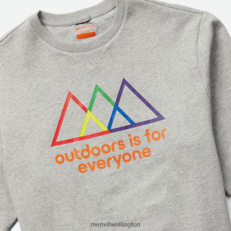 Outdoors Is For Everyone Crewneck Sweatshirt (JMS26875-050) Merrell Men 8VV6P748 Clothes Heather Gray