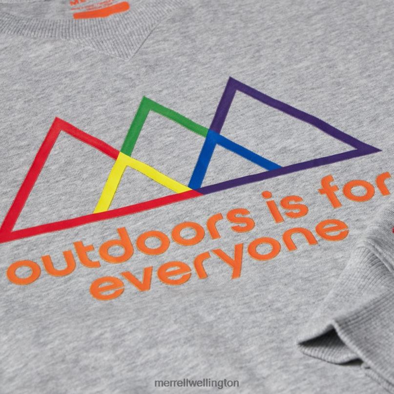 Outdoors Is For Everyone Crewneck Sweatshirt (JMS26875-050) Merrell Men 8VV6P748 Clothes Heather Gray