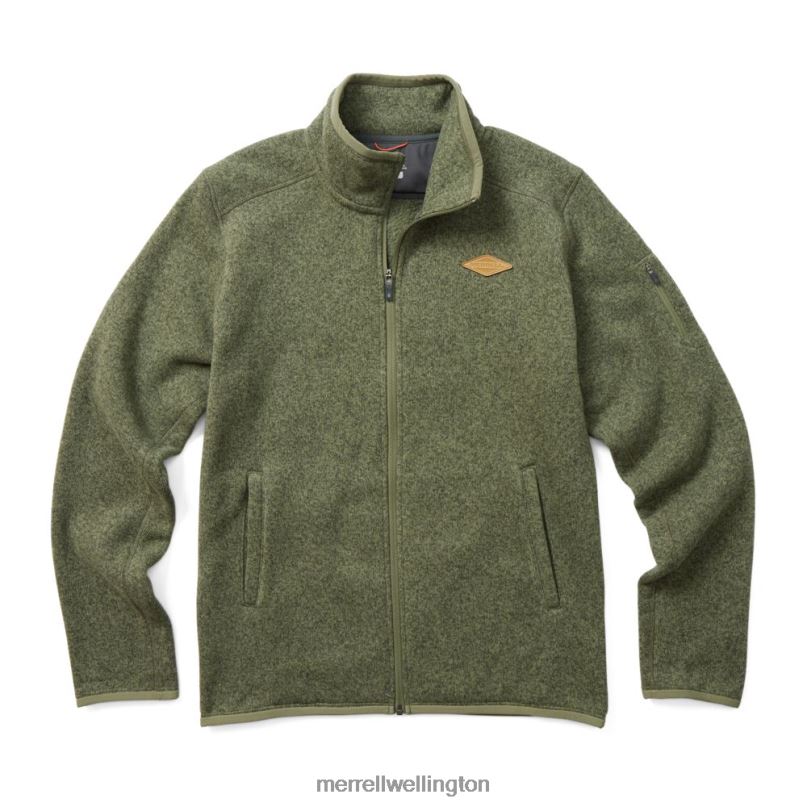 Sweater Weather Full Zip (JMF26296-327) Merrell Men 8VV6P429 Clothes Dusty Olive Heather