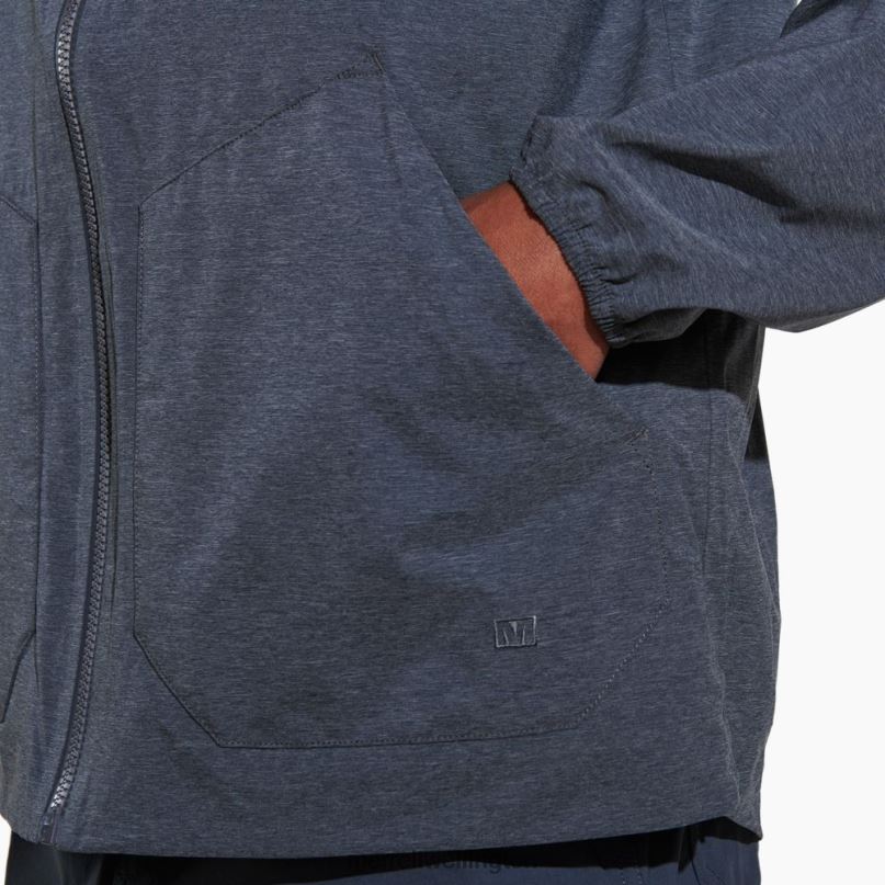 Alpine Packable Rain Shell (JMS26321-003) Merrell Men 8VV6P702 Clothes Black Heather