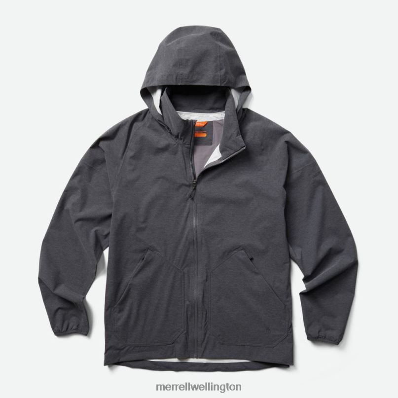 Alpine Packable Rain Shell (JMS26321-003) Merrell Men 8VV6P702 Clothes Black Heather