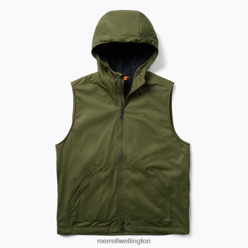 Whisper Hooded Vest (JMS26863-326) Merrell Men 8VV6P596 Clothes Dusty Olive