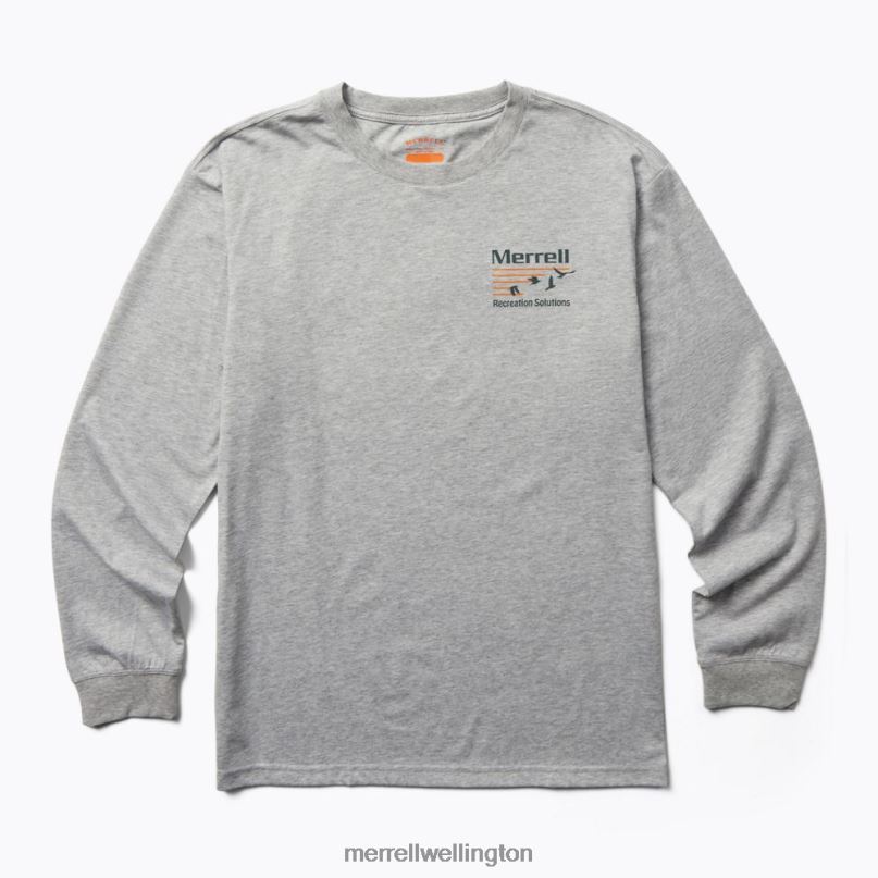 Great Outdoors Long Sleeve Tee (JMF26624-050) Merrell Men 8VV6P561 Clothes Grey Heather
