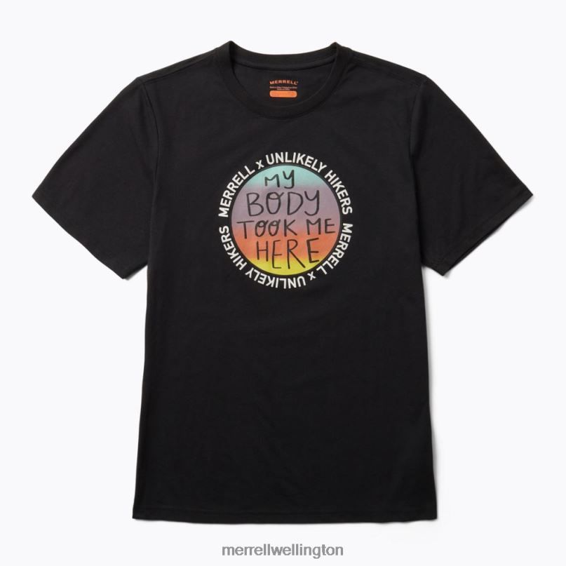 Short Sleeve Tee (JMS26681-010) Unlikely Hikers X Merrell Men 8VV6P451 Clothes Black