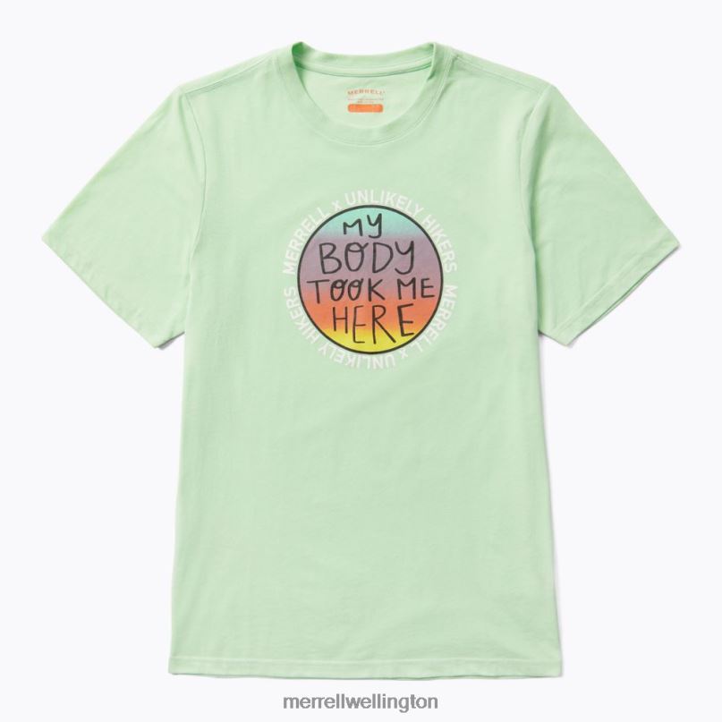 Short Sleeve Tee (JMS26681-330) Unlikely Hikers X Merrell Men 8VV6P450 Clothes Mist Green - Click Image to Close