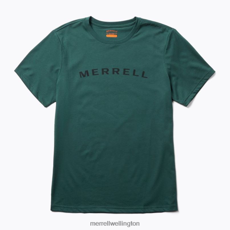 Wordmark Short Sleeve Tee (JMS26332-325) Merrell Men 8VV6P585 Clothes Sea Moss