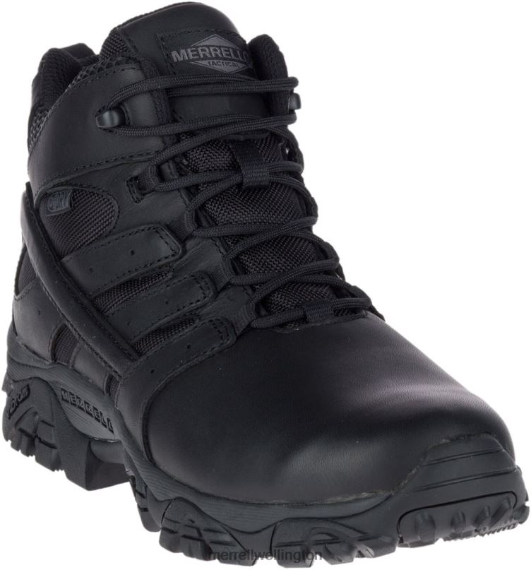 Moab 2 Mid Tactical Response Waterproof Boot Wide Width (J45337W) Merrell Men 8VV6P700 Shoes Black