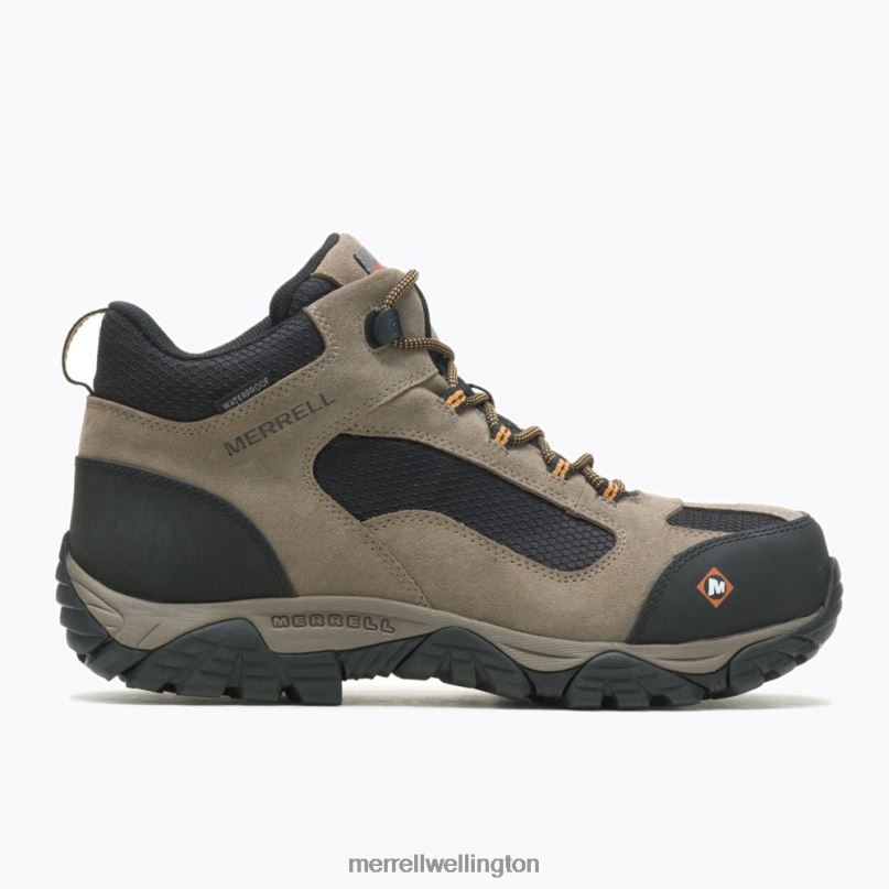 Moab Onset Mid Waterproof Comp Toe Work Boot (J099511) Merrell Men 8VV6P434 Shoes Walnut